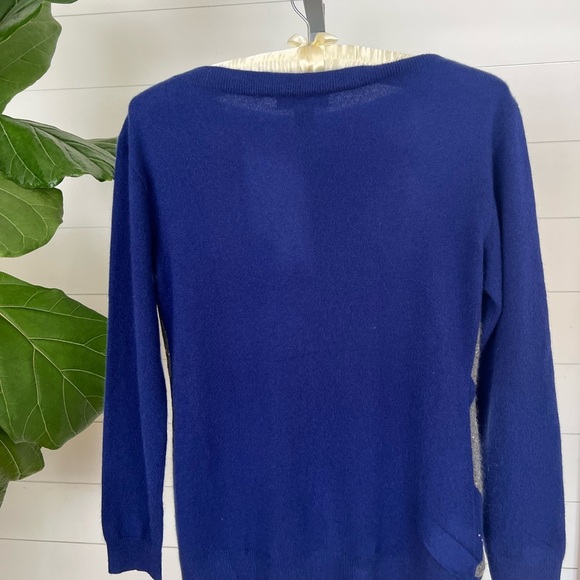 Banana Republic Cashmere Argyle Sweater — Blue/Gray — Women’s M - Picture 8 of 8